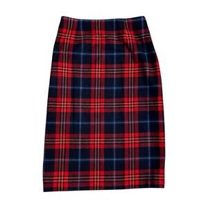 Vintage Pendleton Wool Skirt 10 Tartan Plaid Academia Pencil